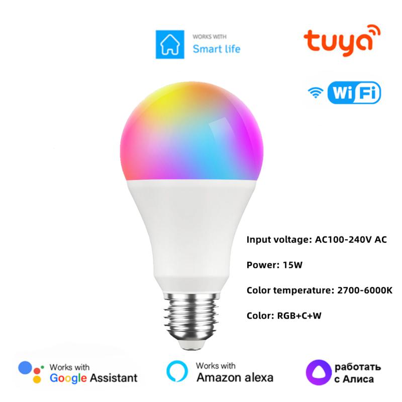 Tuya Zigbee - Lampadina a LED E14, 3,0 Dimm, 5 W, RGB CW Smart con 320  Lumen, controllo Smart Life compatibile con Alexa Google (3000 K + 6000 K)